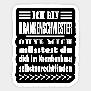 Krankenschwester Krankenhaus Pflege Geschenk Sticker